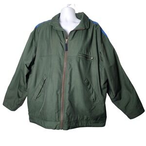 Vintage 90s Abercrombie Performance Green Nylon Bomber Jacket Y2K Herigage L